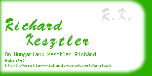 richard kesztler business card